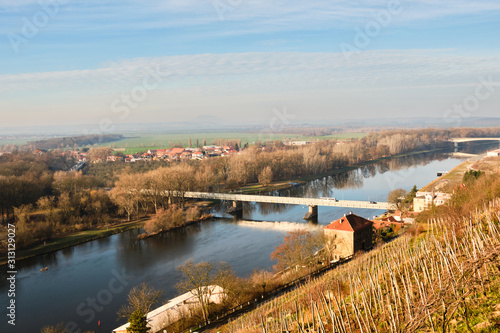 River Elbe in town Melnik