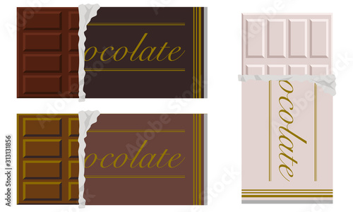 チョコレートセット　ブラック・ミルク・ホワイト