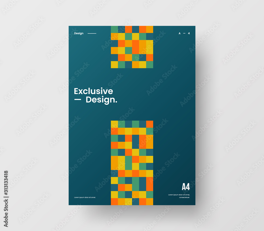 Amazing business presentation vector A4 vertical orientation front page mock up. Modern corporate report cover abstract geometric illustration design layout. Company identity brochure template. Amazing business presentation vector A4 vertical orientation front page mock up. Modern corporate report cover abstract geometric illustration design layout. Company identity brochure template.