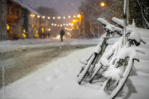 Snowstorm in the city