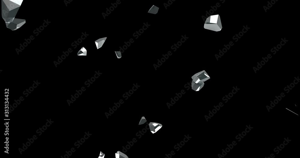Exploding frosted ice. Rectangle frame. Winter blue ice frost background. Frozen glass. Winter backdrop. Space debris. 4k Exploding frosted ice. Rectangle frame. Winter blue ice frost background. Frozen glass. Winter backdrop. Space debris. 4k
