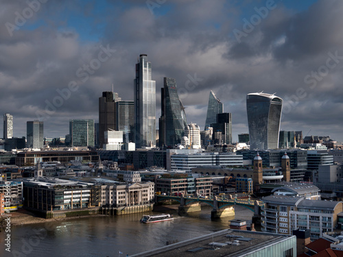 Photography europe, UK, England, London, City skyline no cranes