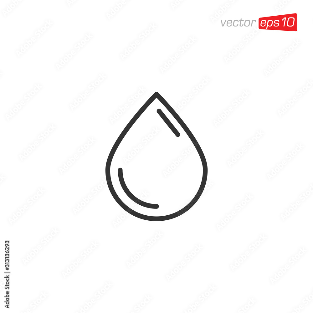 Water Drop Icon Design Illustration Water Drop Icon Design Illustration