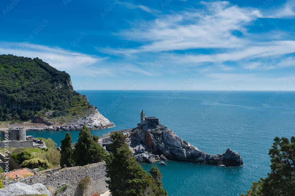 Panorama of Portovenere Liguria Italy