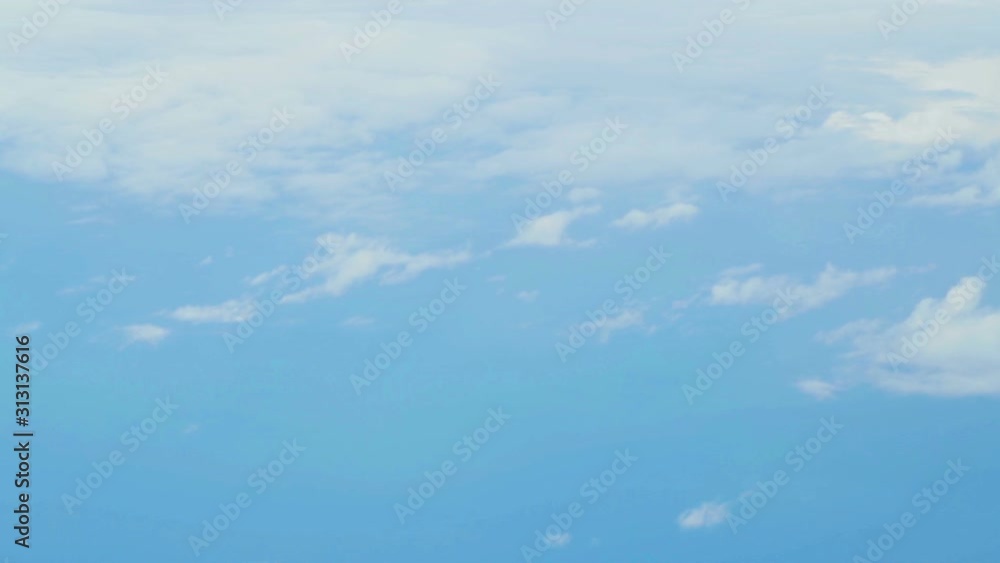Flying over the sea in the clouds of vildas from a height. Flying over the sea in the clouds of vildas from a height.