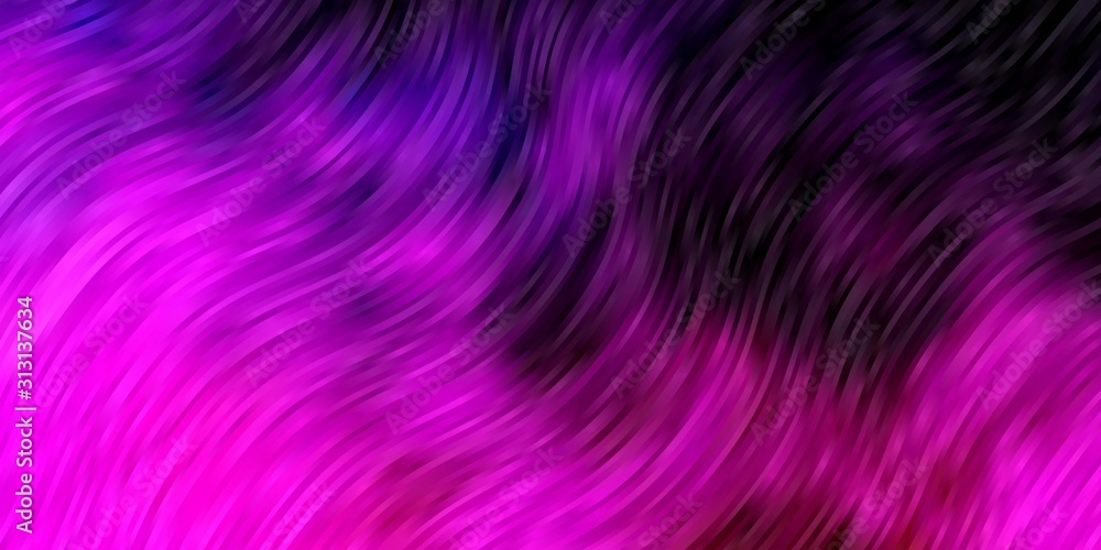 Dark Purple, Pink vector layout with circular arc. Colorful geometric sample with gradient curves. Pattern for websites, landing pages. Dark Purple, Pink vector layout with circular arc. Colorful geometric sample with gradient curves. Pattern for websites, landing pages.