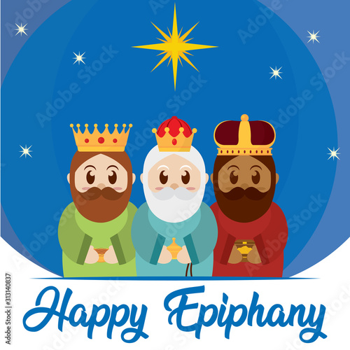 Happy epiphany day poster