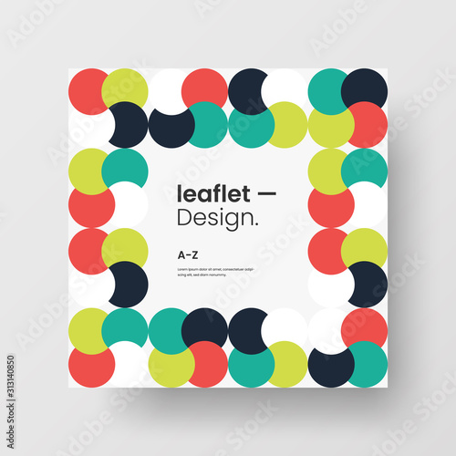 Amazing business advertisement vector mural art square banner mock up. Modern corporate abstract geometric illustration design layout background. Company identity quadrangle texture brochure template.