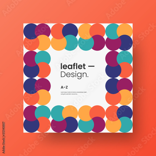 Amazing business advertisement vector mural art square banner mock up. Modern corporate abstract geometric illustration design layout background. Company identity quadrangle texture brochure template.