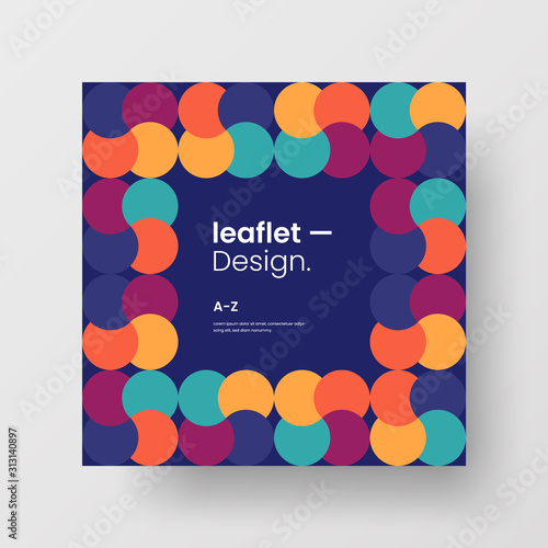 Amazing business advertisement vector mural art square banner mock up. Modern corporate abstract geometric illustration design layout background. Company identity quadrangle texture brochure template.