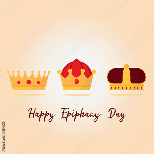 Happy epiphany day poster