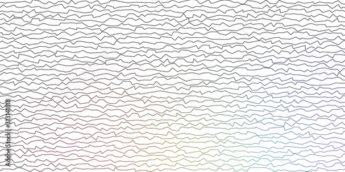 Dark Multicolor vector pattern with lines. Colorful geometric sample with gradient curves.  Smart design for your promotions.