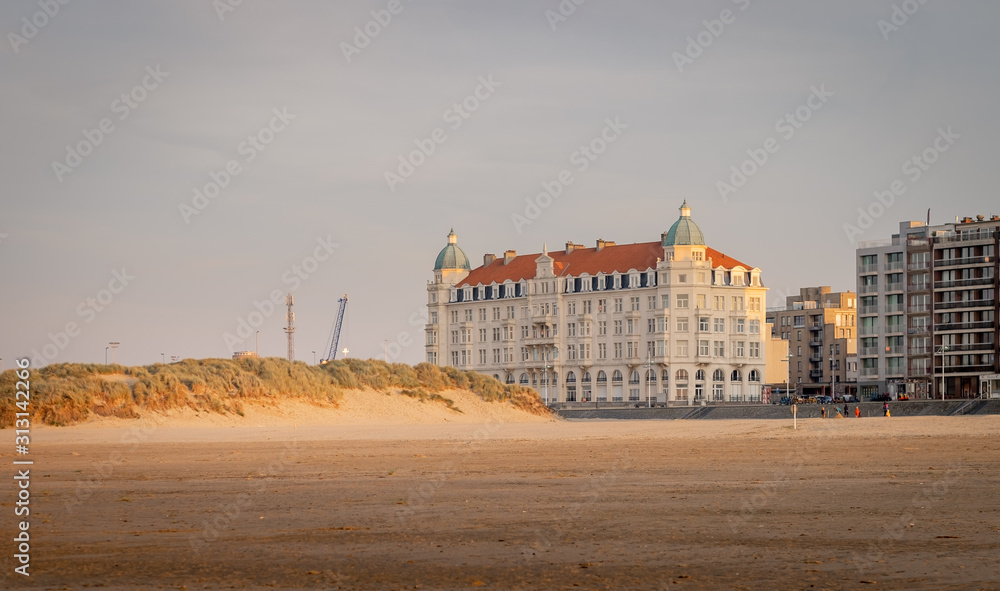Historic building on the beach of Zeebrugge