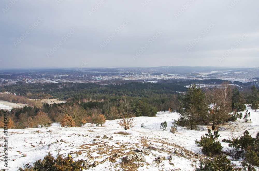 Krajobraz z gór Świętokrzyskich