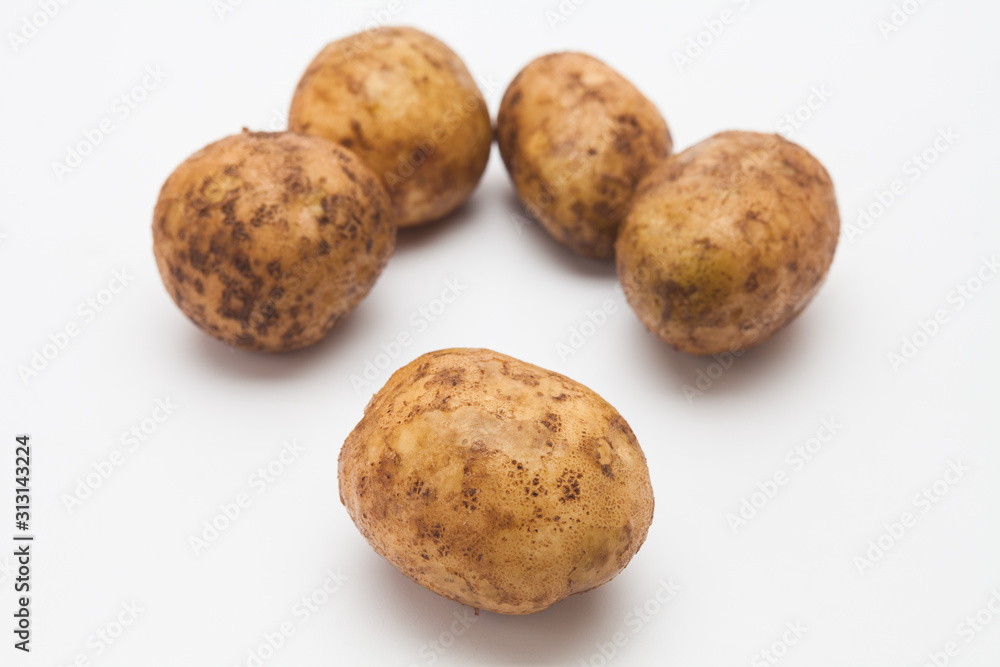 Potatoes isolated on white background Potatoes isolated on white background