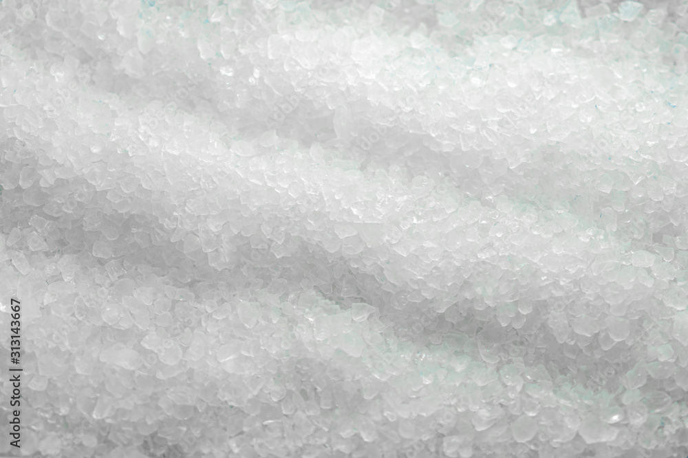 White transparent crystals of salt, dimonds, minerals