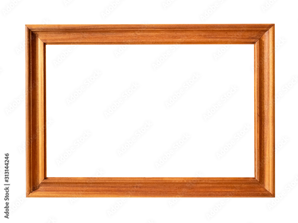 oak wooden picture frame cutout on white oak wooden picture frame cutout on white