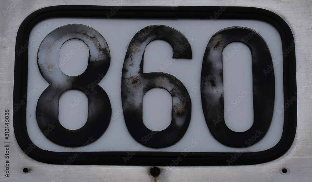 number 8 6 0 in black on white background number 8 6 0 in black on white background
