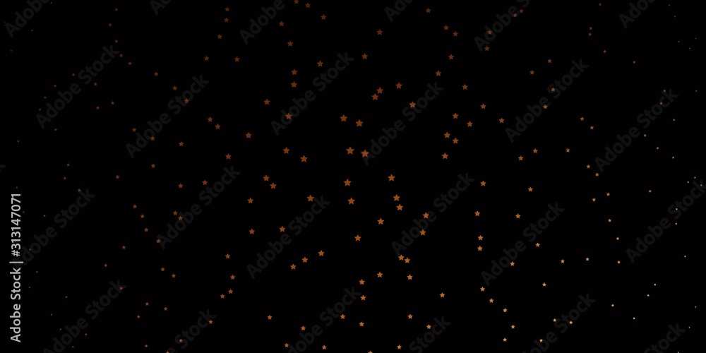 Dark Orange vector pattern with abstract stars. Modern geometric abstract illustration with stars. Pattern for websites, landing pages.