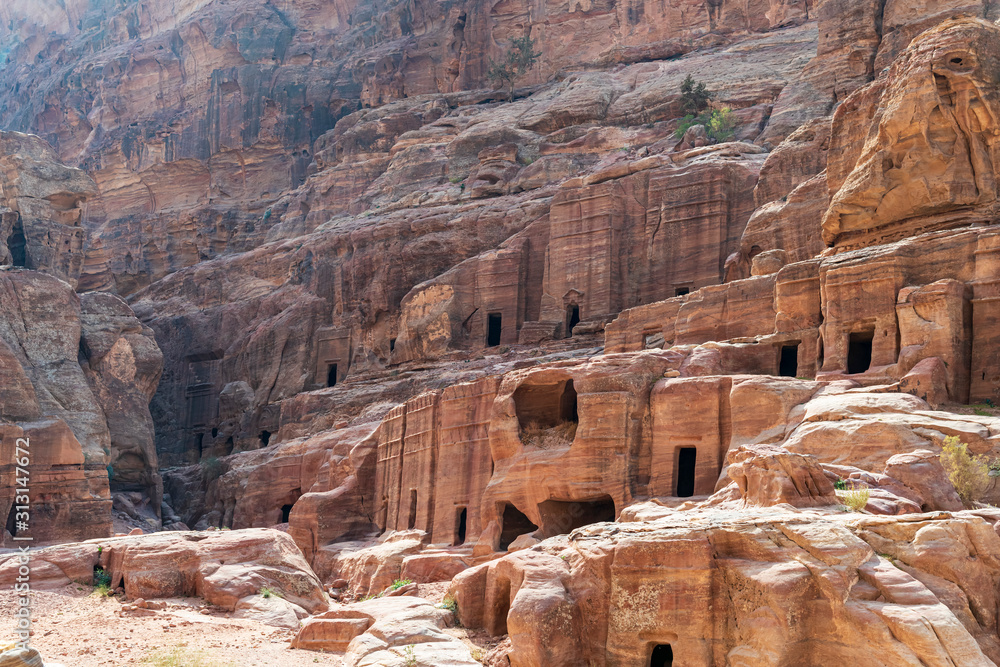 Nabatean Tombs Petra Jordan 