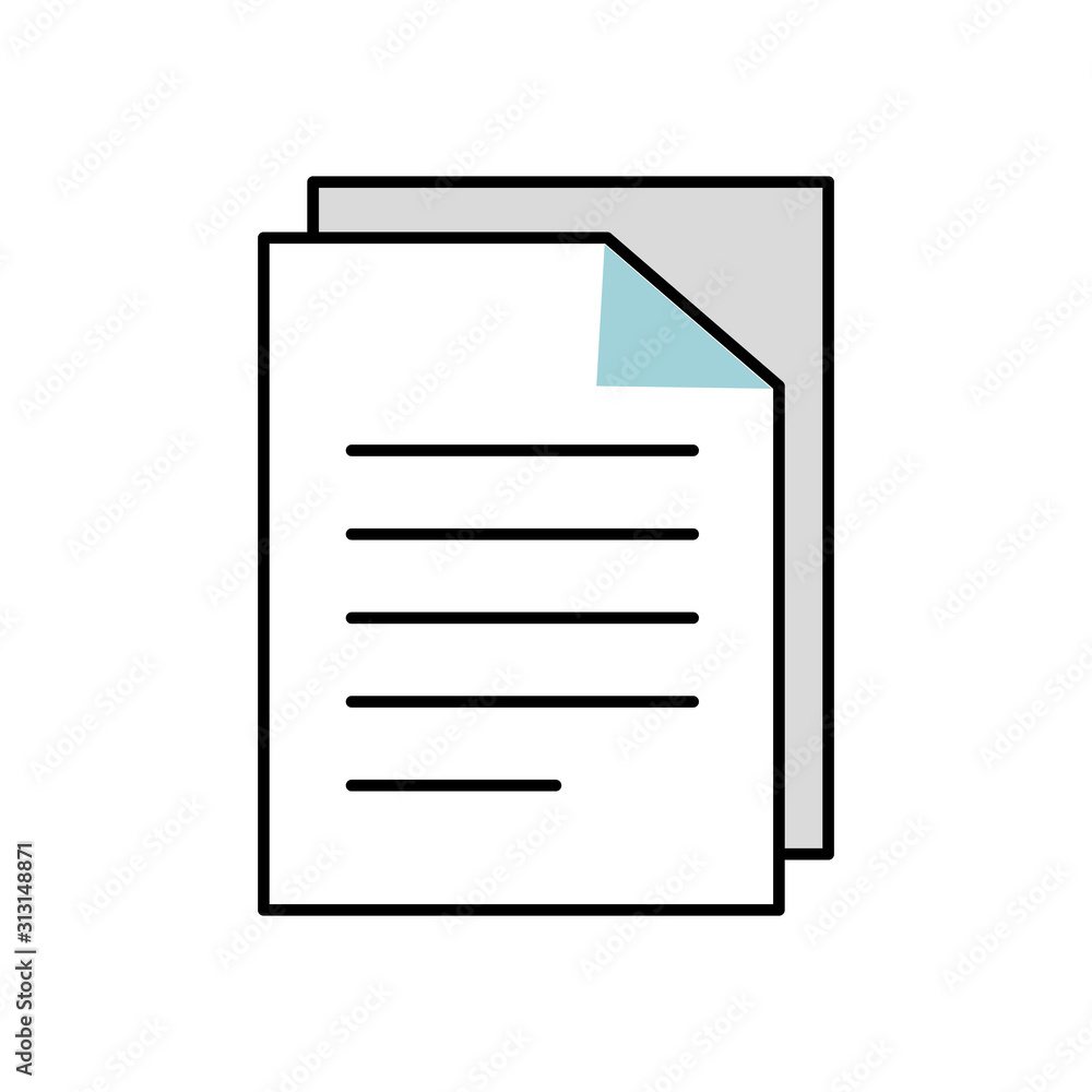 paper document report isolated icon paper document report isolated icon