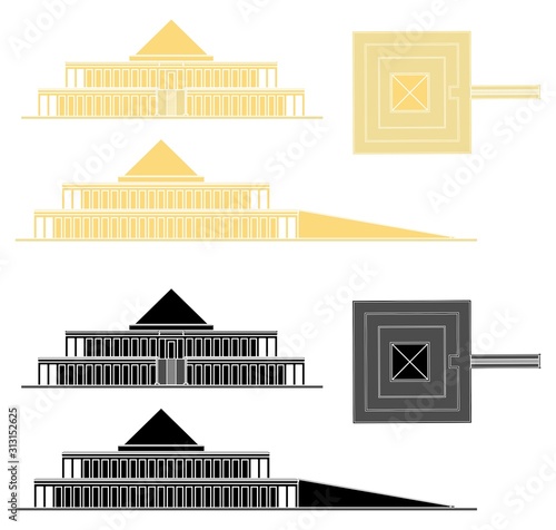 King Mentuhotep II Temple without outline.