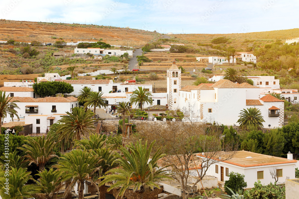 Betancuria small town with Santa Maria de Betancuria church on Fuerteventura, Canary Islands, Spain Betancuria small town with Santa Maria de Betancuria church on Fuerteventura, Canary Islands, Spain