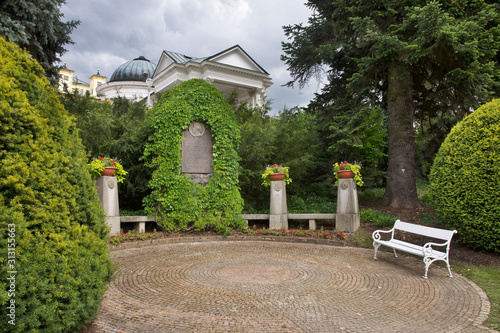 Принти на полотні Monument  to Frederic Chopin in park of Marianske Lazne