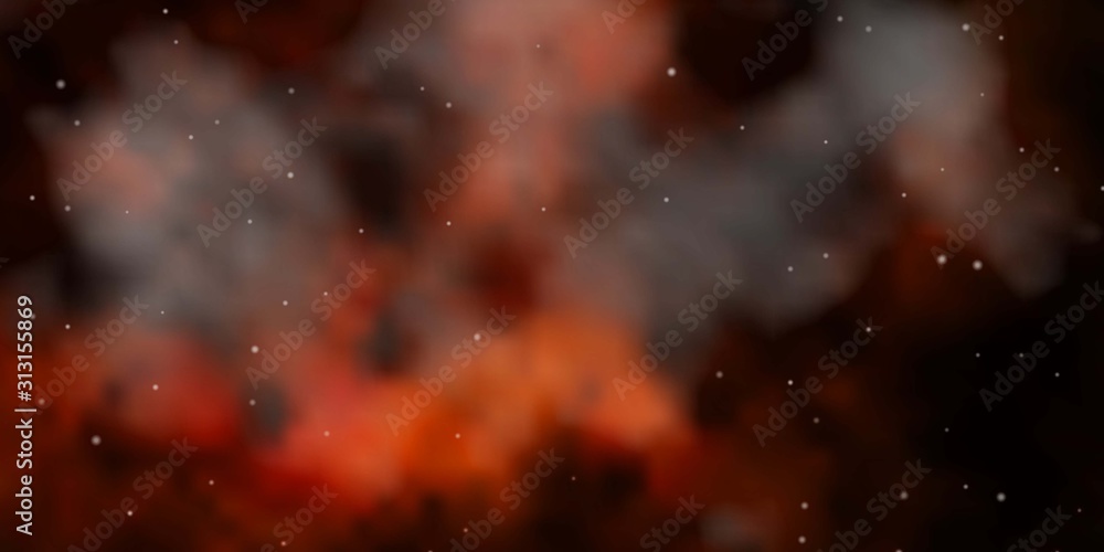 Fototapeta premium Dark Orange vector texture with beautiful stars. Modern geometric abstract illustration with stars. Pattern for wrapping gifts.