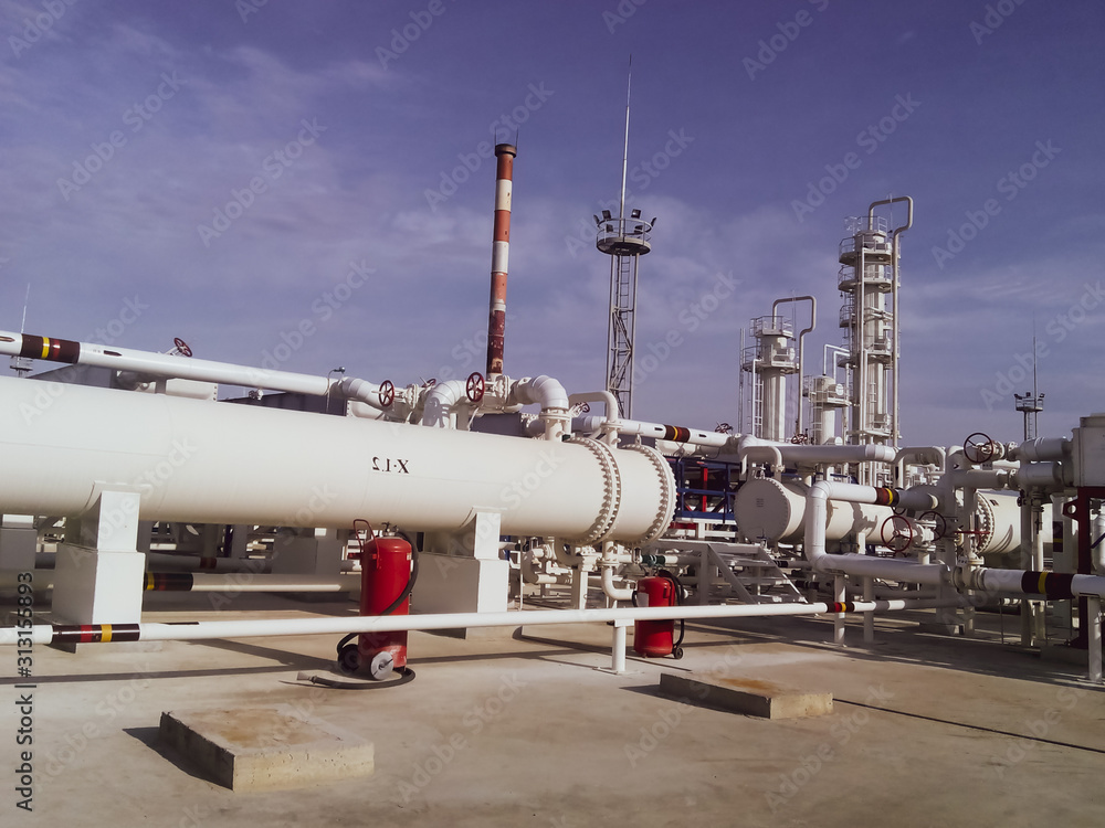 The oil refinery The oil refinery