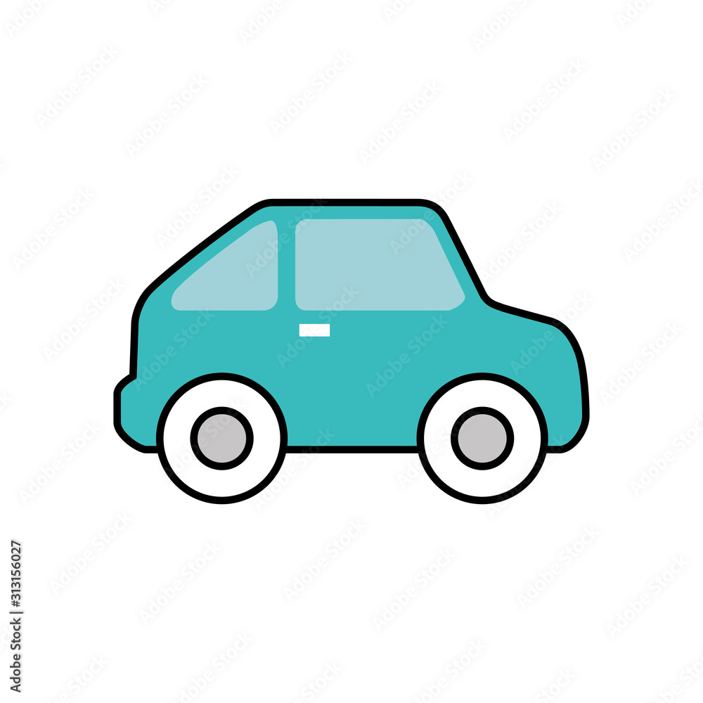 car sedan vehicle isolated icon