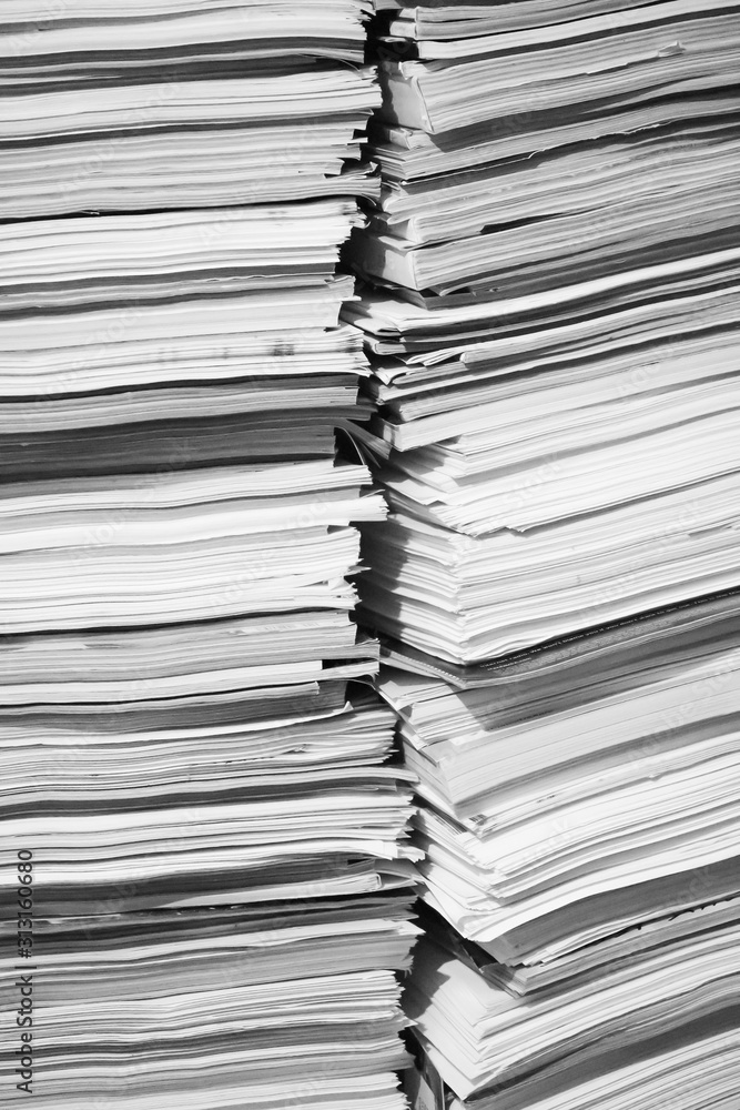 A Tall Pile Of Papers, Documents & Magazines A Tall Pile Of Papers, Documents & Magazines