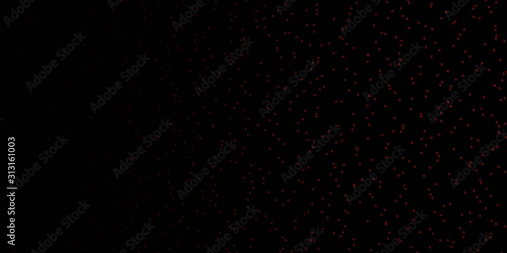Dark Red vector background with colorful stars. Decorative illustration with stars on abstract template. Design for your business promotion.