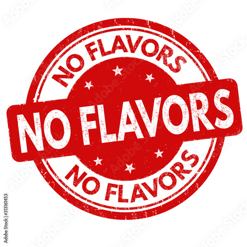 No flavors sign or stamp