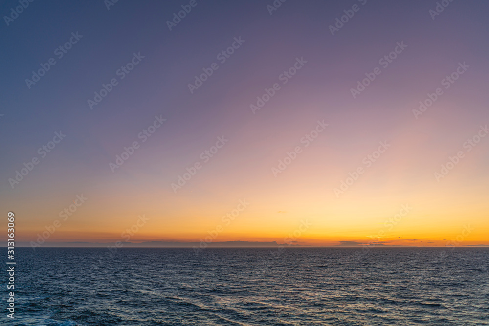 Sunset on the sea, waves, horizon. Sunset on the sea, waves, horizon.