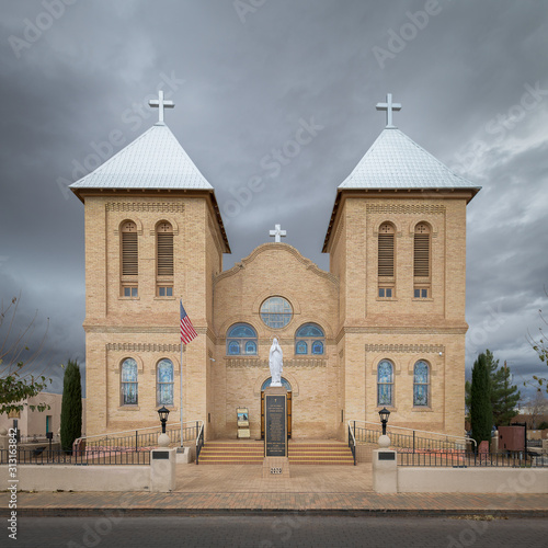 Exterior of the Basilica of San Albino in the historic district of Mesilla, New Mexico photo