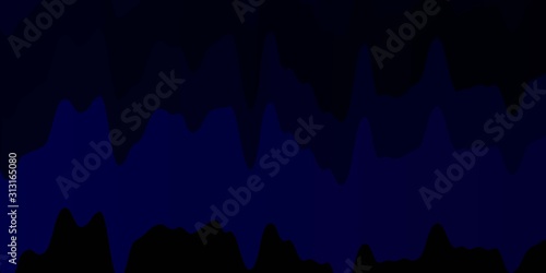 Dark BLUE vector background with curves. Colorful illustration with curved lines. Template for your UI design.