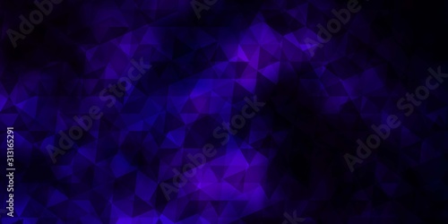 Dark Purple vector texture with triangular style.