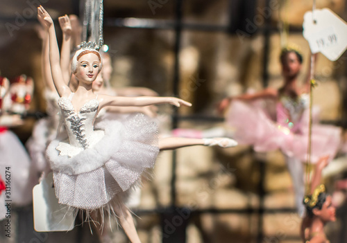 Ballerina dancing Christmas ornament