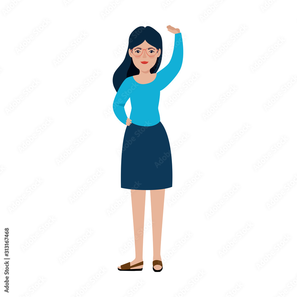 beautiful woman with glasses avatar character icon beautiful woman with glasses avatar character icon