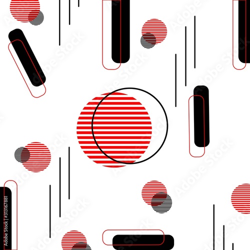 Abstract circle geometric pattern design and background. Use for modern design, cover, template, decorated, brochure, flyer. Vector.