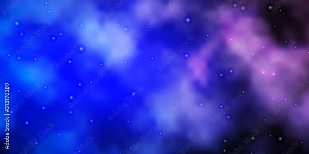 Fototapeta premium Light Pink, Blue vector pattern with abstract stars. Modern geometric abstract illustration with stars. Design for your business promotion.
