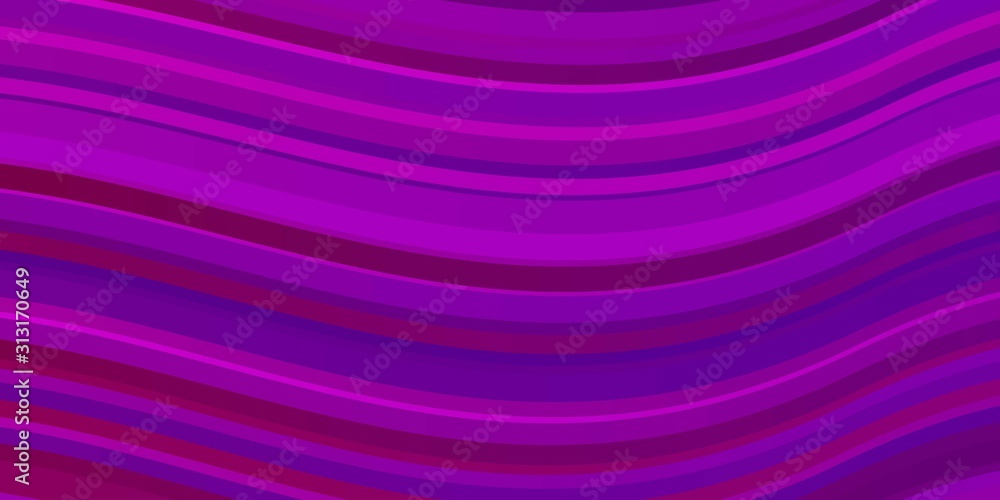 Light Pink vector template with lines. Illustration in abstract style with gradient curved.  Pattern for websites, landing pages.