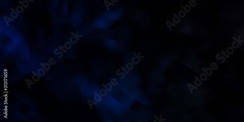 Dark BLUE vector backdrop with curves. Bright illustration with gradient circular arcs. Pattern for booklets, leaflets.