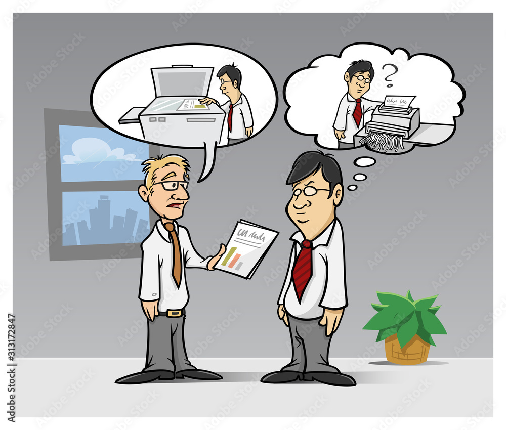 cartoon vector illustration of a language barrier cartoon vector illustration of a language barrier
