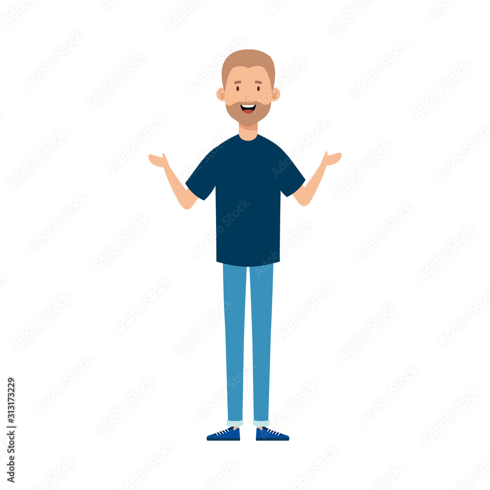 young man with beard avatar character vector illustration design young man with beard avatar character vector illustration design