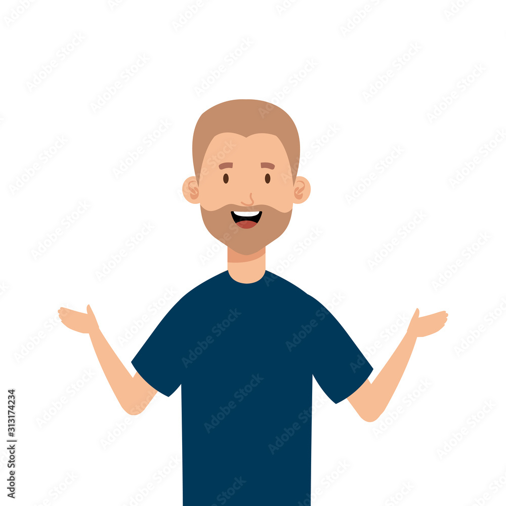 young man with beard avatar character vector illustration design young man with beard avatar character vector illustration design