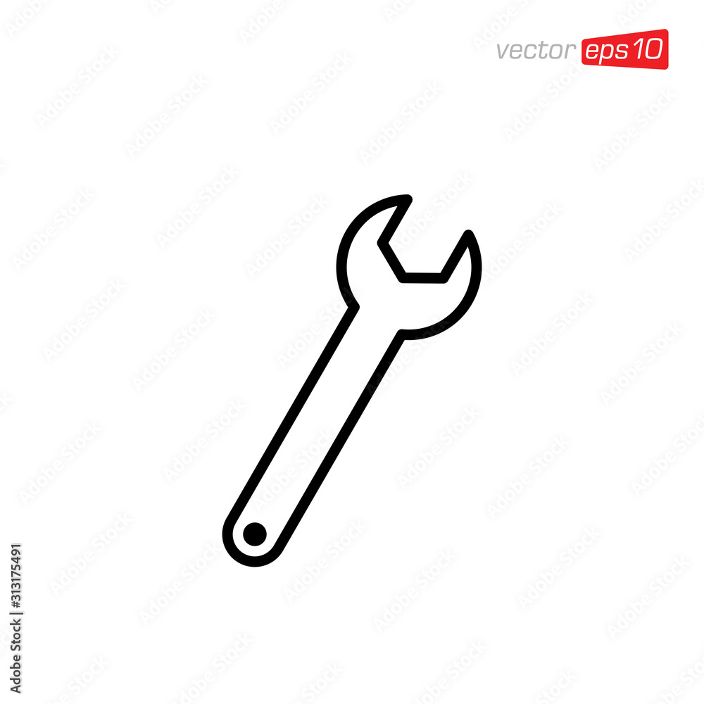 Tool Wrench Icon Design Illustration Tool Wrench Icon Design Illustration