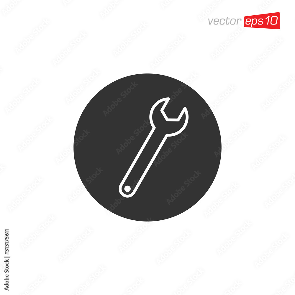 Tool Wrench Icon Design Illustration Tool Wrench Icon Design Illustration