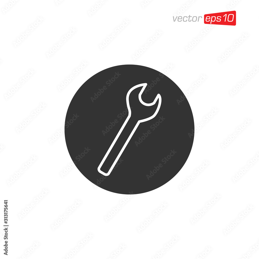 Tool Wrench Icon Design Illustration Tool Wrench Icon Design Illustration